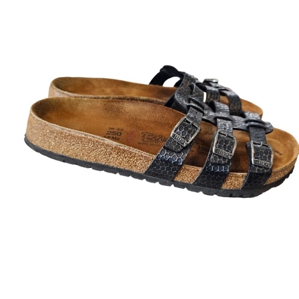 Birkenstock Birki's Xenia Sandals size 5
Leather Gray Metallic 3 Strap - Picture 2 of 6